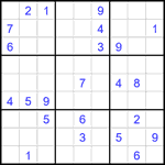 Судоку 9х9 #2279 трудный