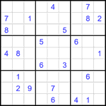 Судоку 9х9 #2281 трудный