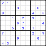 Судоку 9х9 #2282 трудный