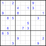 Судоку 9х9 #2283 трудный