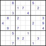 Судоку 9х9 #2284 трудный