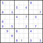 Судоку 9х9 #2285 трудный