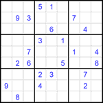 Судоку 9х9 #2288 трудный