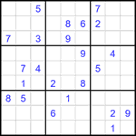 Судоку 9х9 #2289 трудный