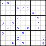 Судоку 9х9 #2292 трудный