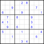Судоку 9х9 #2295 трудный