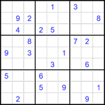 Судоку 9х9 #2297 трудный