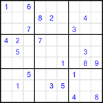 Судоку 9х9 #2298 трудный