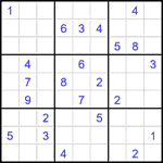 Судоку 9х9 #2299 трудный