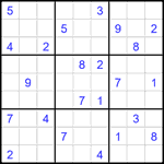 Судоку 9х9 #2300 трудный