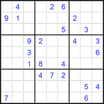 Судоку 9х9 #2243 очень трудный