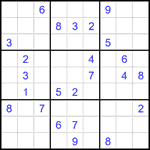 Судоку 9х9 #2244 очень трудный