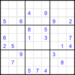 Судоку 9х9 #2257 очень трудный