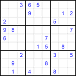 Судоку 9х9 #2262 очень трудный