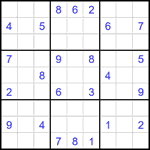 Судоку 9х9 #2263 очень трудный