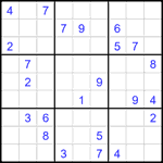 Судоку 9х9 #2265 очень трудный