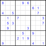 Судоку 9х9 #2268 очень трудный