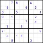 Судоку 9х9 #2285 очень трудный