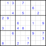 Судоку 9х9 #2286 очень трудный