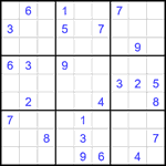 Судоку 9х9 #2287 очень трудный