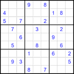 Судоку 9х9 #2288 очень трудный