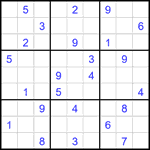 Судоку 9х9 #2290 очень трудный