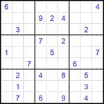 Судоку 9х9 #2291 очень трудный