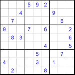 Судоку 9х9 #2293 очень трудный