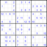Судоку 12х12 #76 легкий