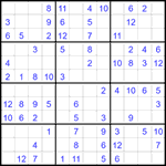 Судоку 12х12 #79 легкий