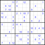 Судоку 12х12 #73 средний