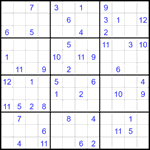 Судоку 12х12 #79 трудный