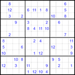Судоку 12х12 #72 очень трудный