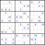 Судоку 12х12 #77 очень трудный