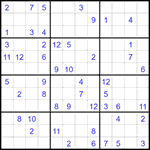 Судоку 12х12 #78 очень трудный