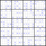 Судоку 20х20 #43 очень трудный
