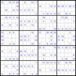 Судоку 20х20 #44 очень трудный