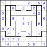 Судоку-пазл 9х9 #381 легкий