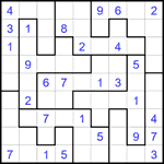 Судоку-пазл 9х9 #362 средний