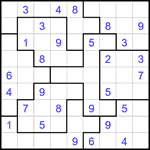 Судоку-пазл 9х9 #364 средний
