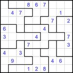 Судоку-пазл 9х9 #365 трудный