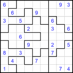 Судоку-пазл 9х9 #367 трудный