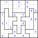Судоку-пазл 9х9 #369 трудный