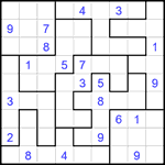 Судоку-пазл 9х9 #370 трудный