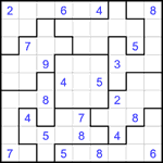 Судоку-пазл 9х9 #367 очень трудный