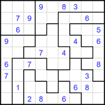 Судоку-пазл 9х9 #368 очень трудный