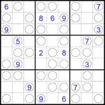 Судоку “Чет-нечет” 9х9 #297 очень трудный