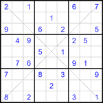 Судоку Х 9х9 #371 средний