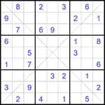 Судоку Х 9х9 #373 средний