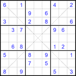 Судоку Х 9х9 #374 средний